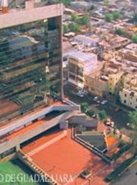 Vista aerea de la Rectoría de la Universidad de Guadalajara